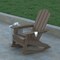 Emma and Oliver Tiverton Adirondack Rocking Chair with Cup Holder, Weather Resistant HDPE Adirondack Rocking Chair